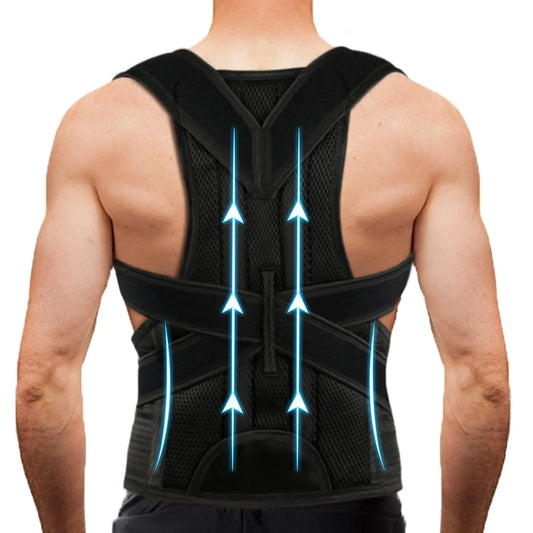 Back Brace Posture Corrector for Women Men -Adjustable and Breathable Support Scoliosis Back Brace for Waist Back and Shoulder Pain - Improve Back Posture for Body Correction and Lumbar Support XL(37"-42")