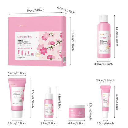 Japan Sakura Skincare Set - 5 Piece Face Care Kit/Skin care