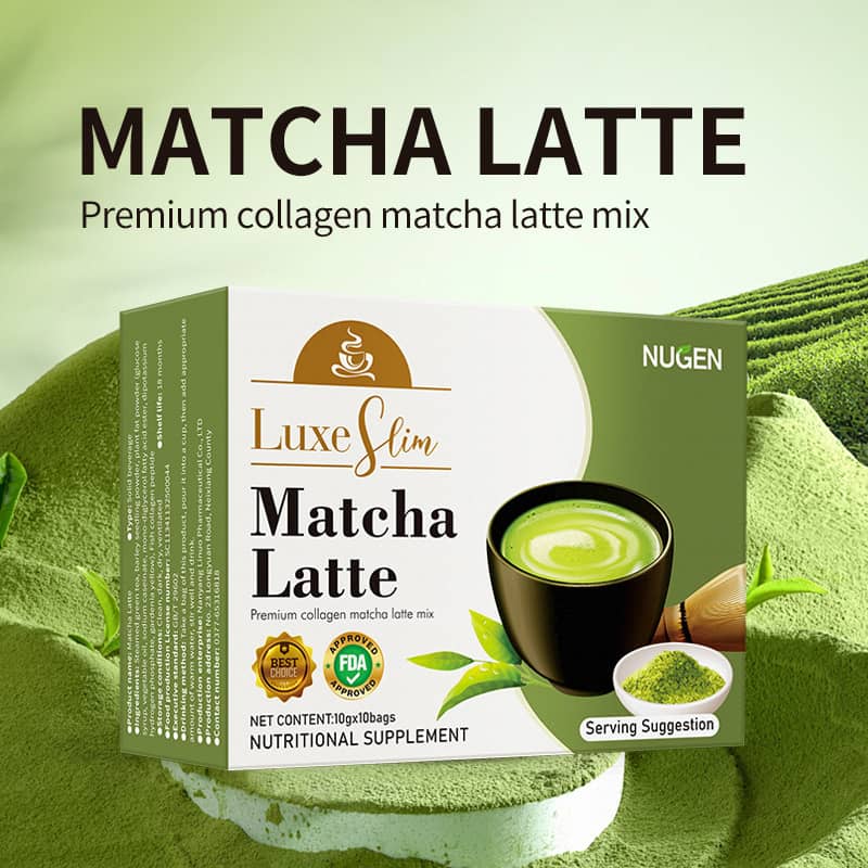 Southeast Asian Green Tea Latte with Collagen & Barley Grass