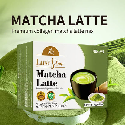 Southeast Asian Green Tea Latte with Collagen & Barley Grass