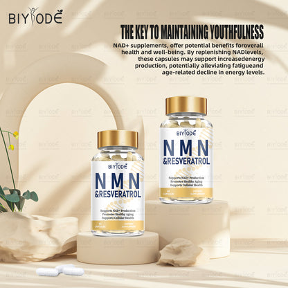 OEM Custom Food Supplements Health Vitamins Nad Supplement Wholesale Immune Support Promotes DNA Repair NMN Capsules - Hi Fitness Gym Crop Tank Top Leggings Set - Hi Fitness