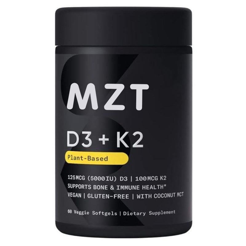 D3 + K2 Vitamin Soft gels – Plant-Based