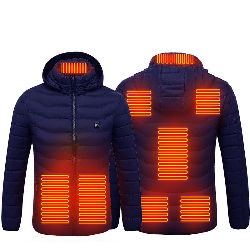 Winter Heated Jacket USB Electric Cotton Coat Zip-up Heater Thermal Clothing Heating Vest For Men - Hi Fitness Gym Crop Tank Top Leggings Set - Hi Fitness