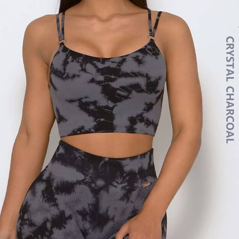 Seamless Tie-Dye Yoga Set – Bra & Pants