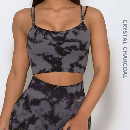 Seamless Tie-Dye Yoga Set – Bra & Pants