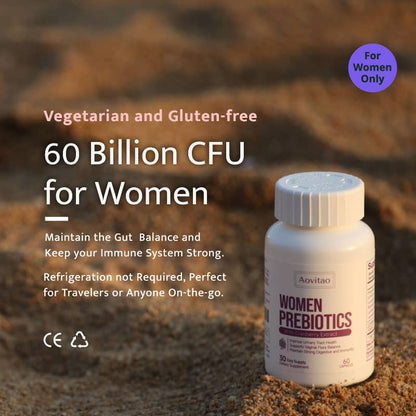 Women's Probiotic Capsules – 60 Billion CFU, pH Balance & Gut Health