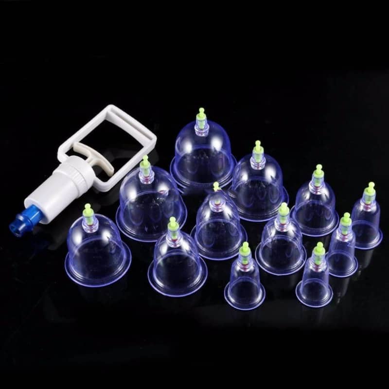 12-Piece Vacuum Cupping Therapy Set with Suction Pump