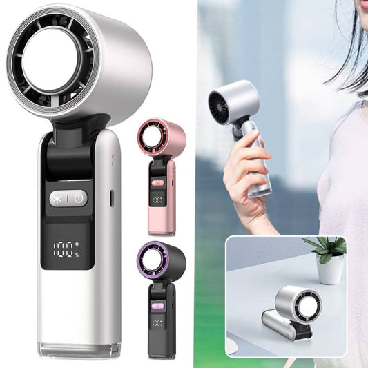 Portable USB Handheld Fan with Digital Display