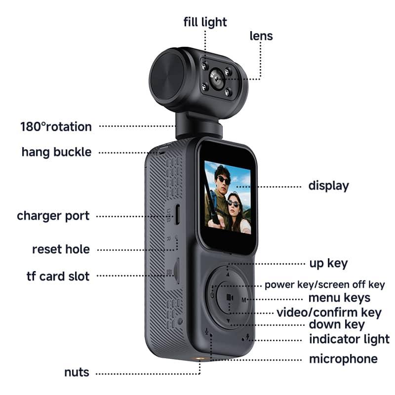 Outdoor Sports Camera with Night Vision
