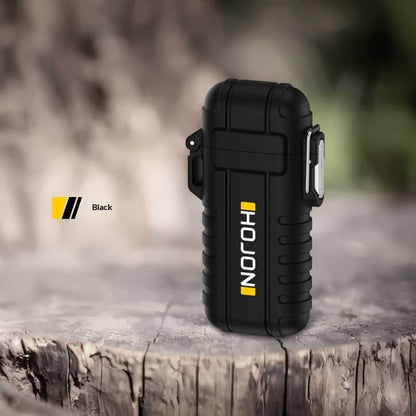 Black rugged device with 'Holon' branding on a wooden surface