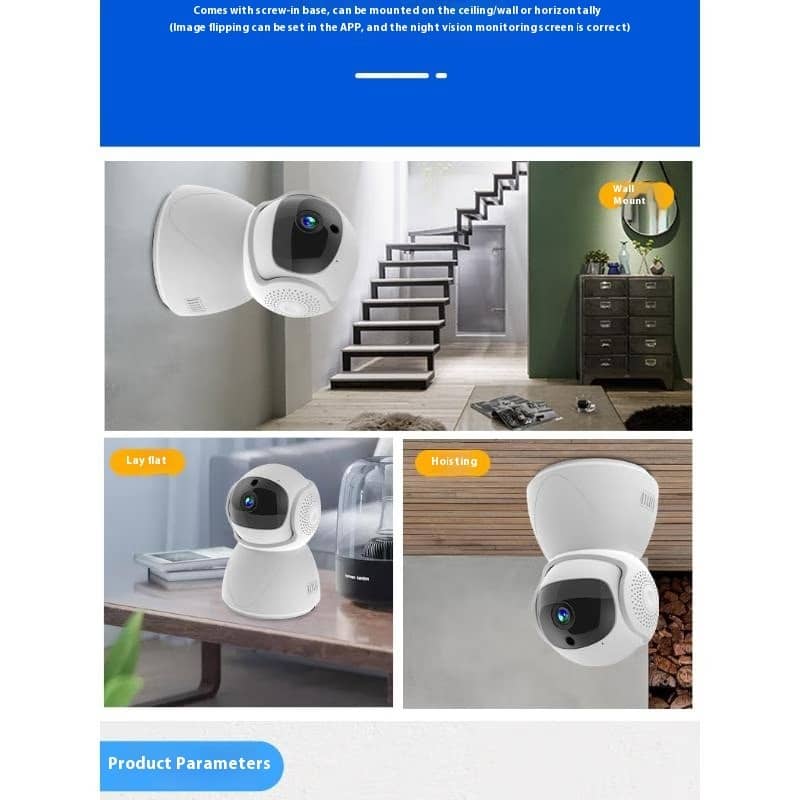 360° Pan-Tilt Security Camera - Wi Fi Remote for Indoor & Outdoor