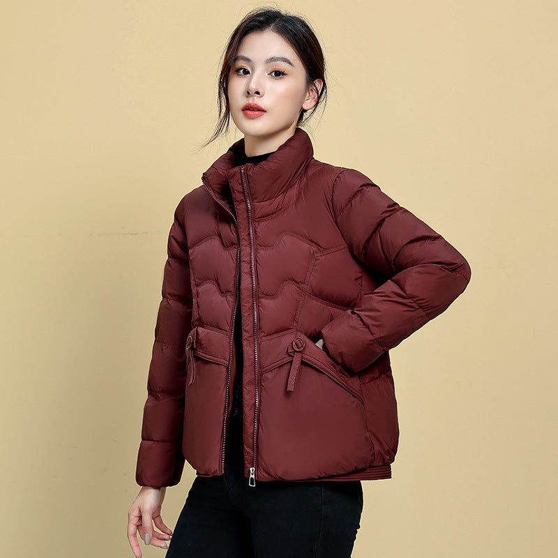 Small New Fashion Short White Duck Down Jacket Women's Coat/Winter - Hi Fitness Gym Crop Tank Top Leggings Set - Hi Fitness