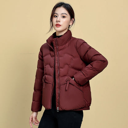 Small New Fashion Short White Duck Down Jacket Women's Coat/Winter - Hi Fitness Gym Crop Tank Top Leggings Set - Hi Fitness