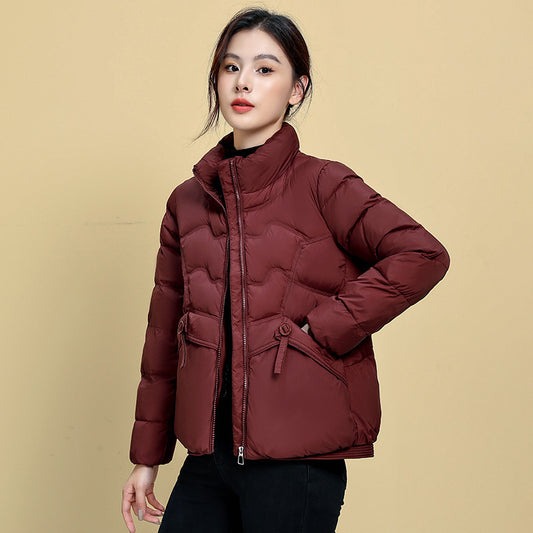 Small New Fashion Short White Duck Down Jacket Women's Coat/Winter - Hi Fitness Gym Crop Tank Top Leggings Set - Hi Fitness