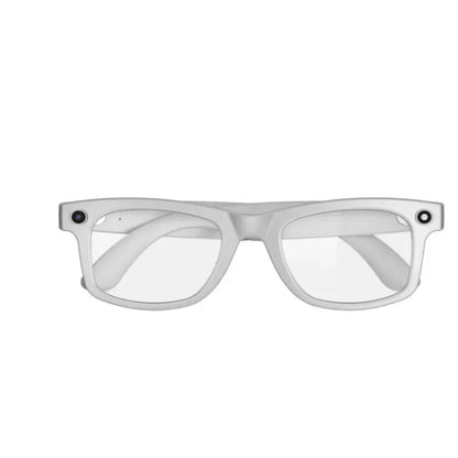 Clear glasses on a white background