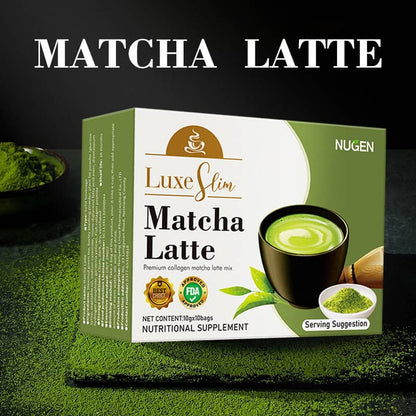 Southeast Asian Green Tea Latte with Collagen & Barley Grass