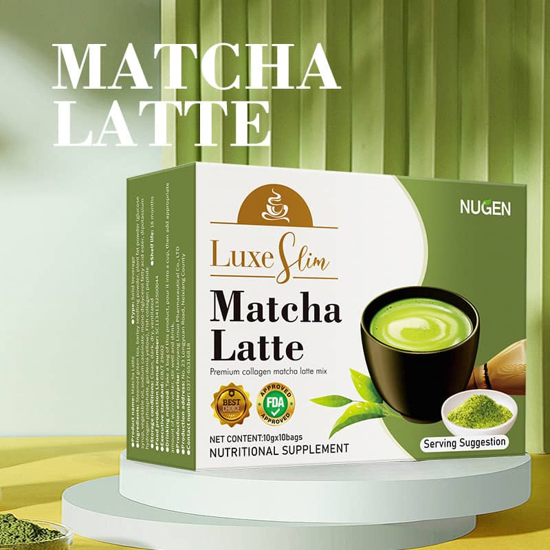 Southeast Asian Green Tea Latte with Collagen & Barley Grass