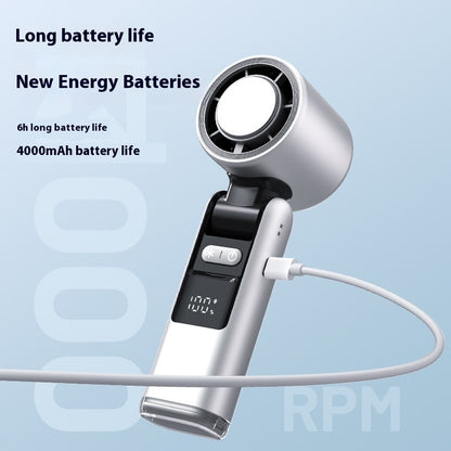 Portable USB Handheld Fan with Digital Display