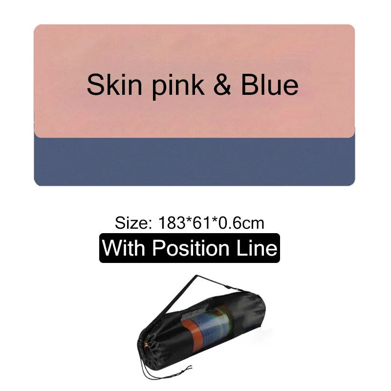 Non-Slip Yoga Mat With Position Line