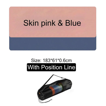 Non-Slip Yoga Mat With Position Line
