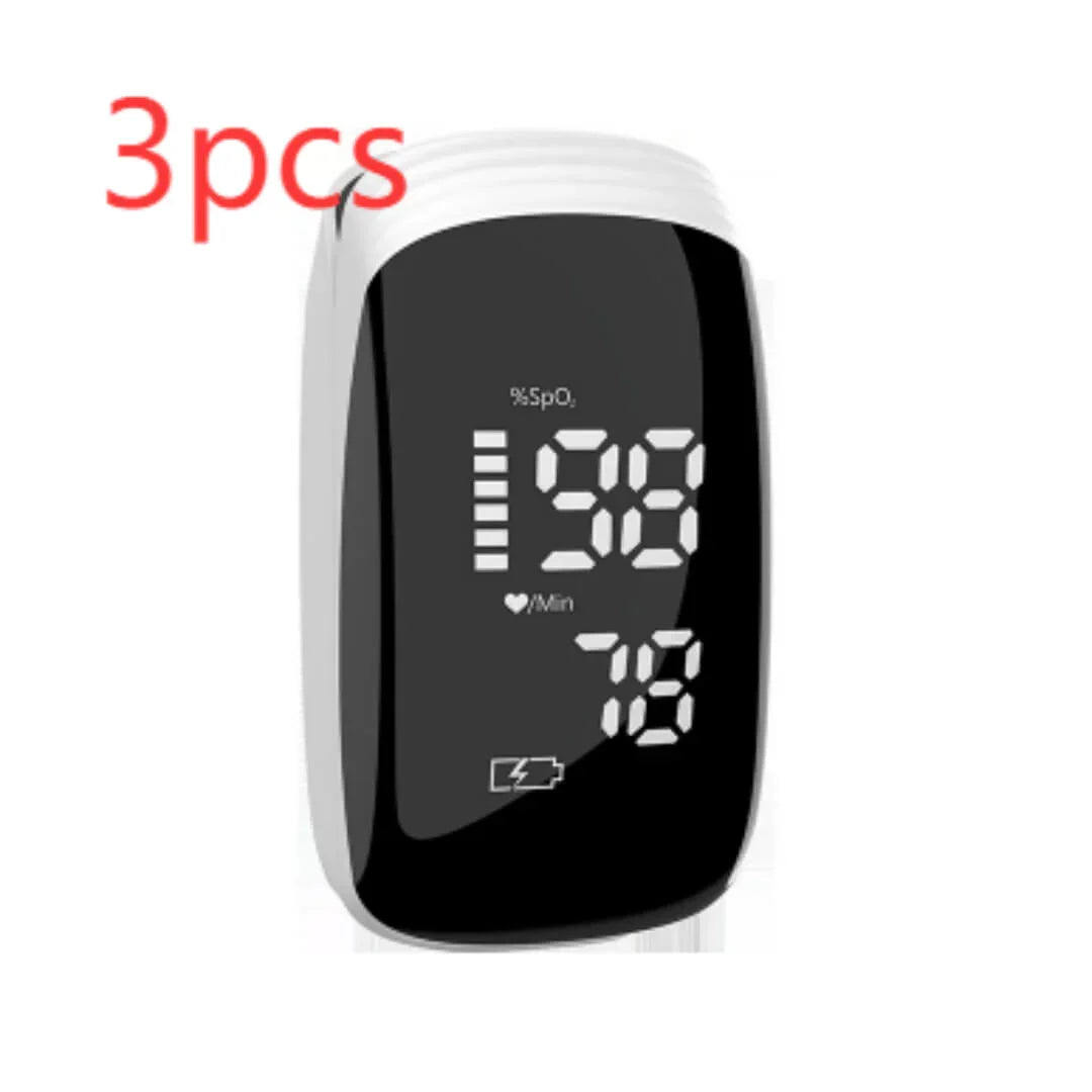 Digital fingertip pulse oximeter with SpO2 and heart rate display, 3pcs pack