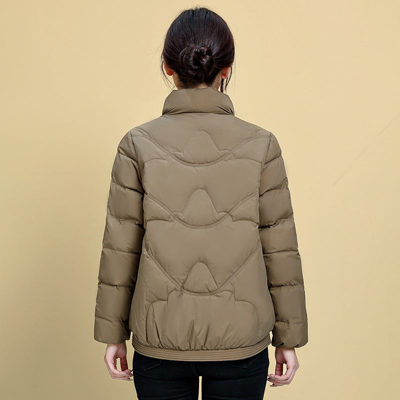 Small New Fashion Short White Duck Down Jacket Women's Coat/Winter - Hi Fitness Gym Crop Tank Top Leggings Set - Hi Fitness