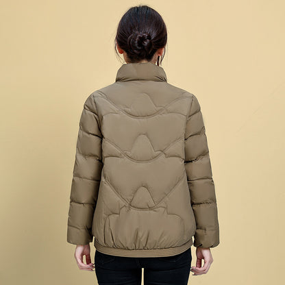 Small New Fashion Short White Duck Down Jacket Women's Coat/Winter - Hi Fitness Gym Crop Tank Top Leggings Set - Hi Fitness