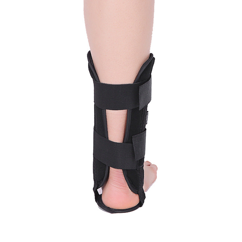 Black ankle support brace on a white background