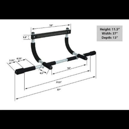 Door Frame Pull-Up Bar – Black Steel