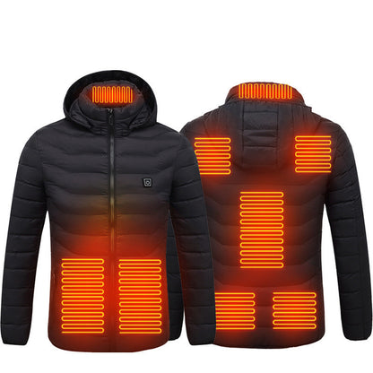 Winter Heated Jacket USB Electric Cotton Coat Zip-up Heater Thermal Clothing Heating Vest For Men - Hi Fitness Gym Crop Tank Top Leggings Set - Hi Fitness