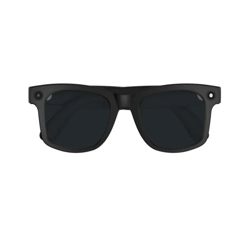 Black sunglasses on a white background