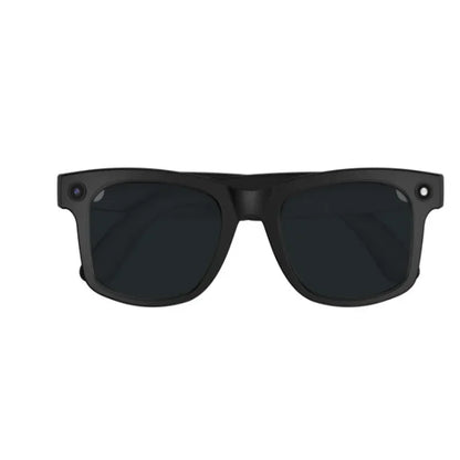 Black sunglasses on a white background