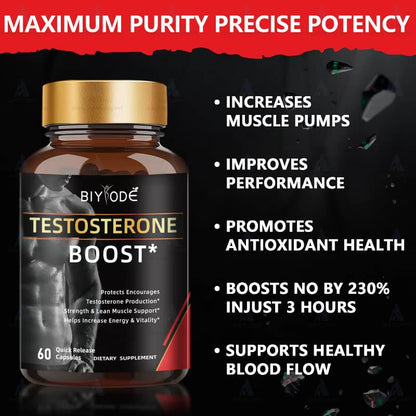 Men's Testosterone Boost Power Muscle Support Capsules