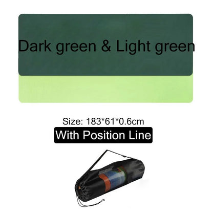 Non-Slip Yoga Mat With Position Line