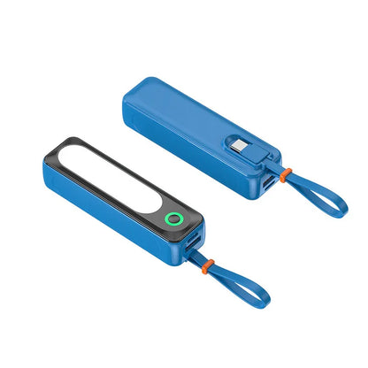 Blue portable UV sanitizer wand with USB port and wrist strap for fitness and travel