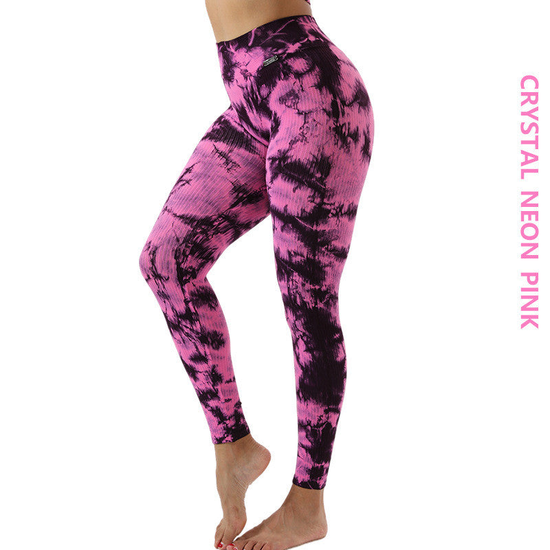 Seamless Tie-Dye Yoga Set – Bra & Pants