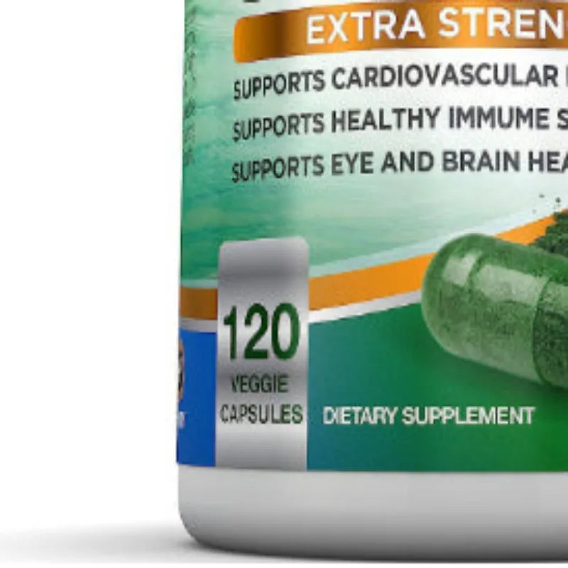 A close-up of a dietary supplement bottle label reading 'EXTRA STRENGTH' and '120 VEGGIE CAPSULES' on a white background.