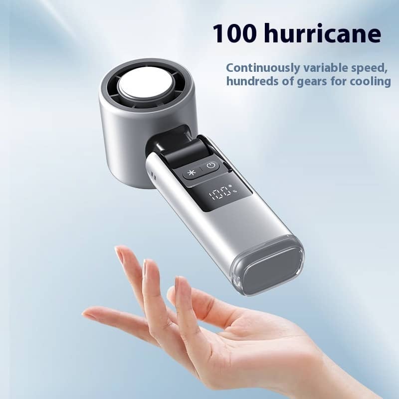 Portable USB Handheld Fan with Digital Display