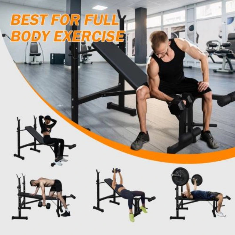 Olympic Weight Bench with Squat Rack & Bench Press