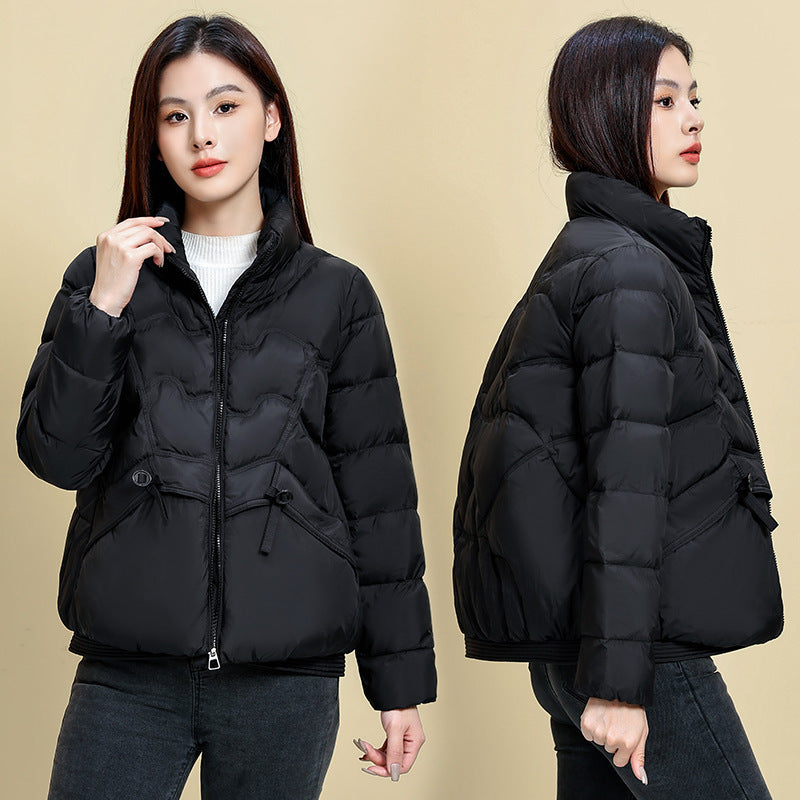 Small New Fashion Short White Duck Down Jacket Women's Coat/Winter - Hi Fitness Gym Crop Tank Top Leggings Set - Hi Fitness