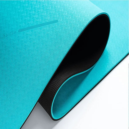 Non-Slip Yoga Mat With Position Line