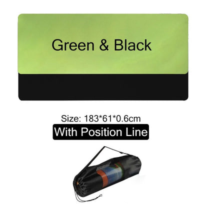 Non-Slip Yoga Mat With Position Line