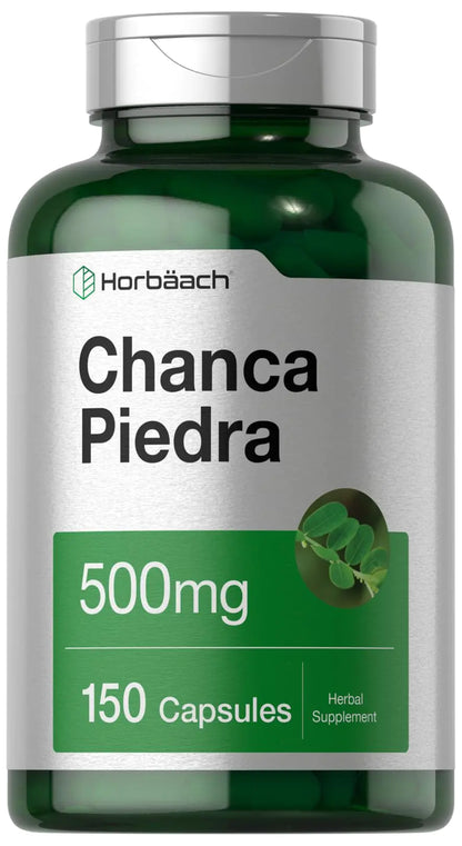 Horbäach Chanca Piedra Capsules | 500mg | 150 Count | Non-GMO and Gluten Free Herbal Supplement