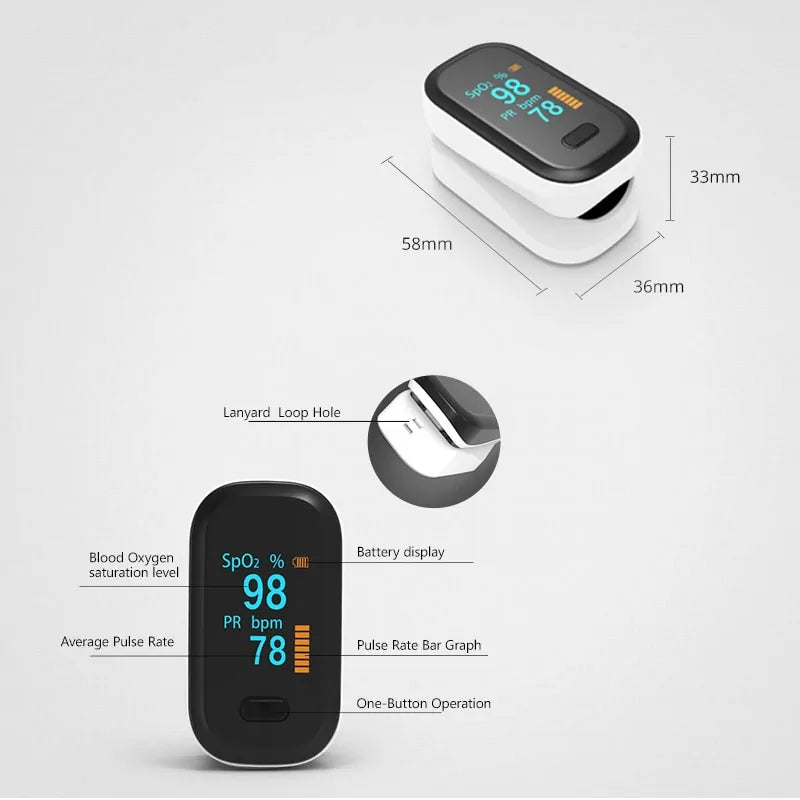 Medical Portable Finger Pulse Oximeter