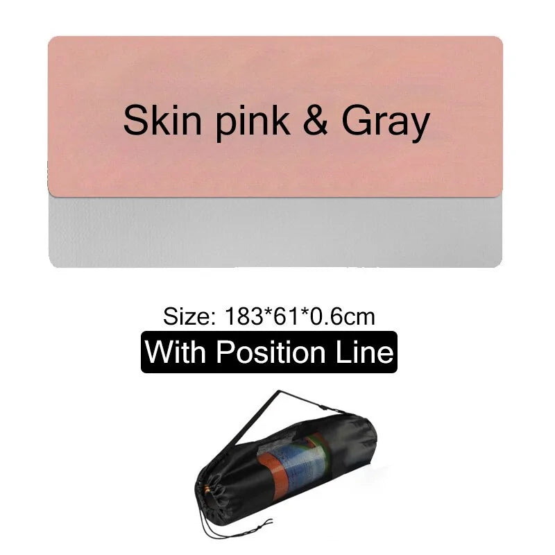 Non-Slip Yoga Mat With Position Line