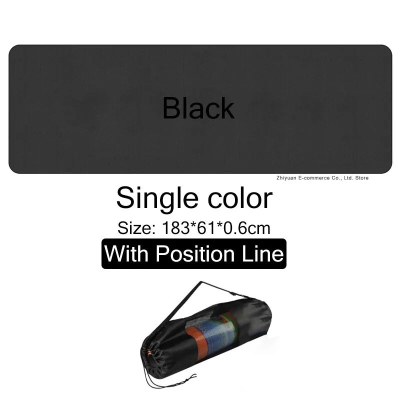 Non-Slip Yoga Mat With Position Line