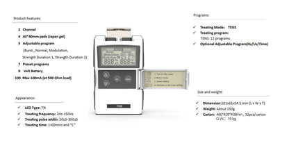 CE-Certified TENS Physiotherapy Instrument/Novelty & Special Use - Hi Fitness Gym Crop Tank Top Leggings Set - Hi Fitness