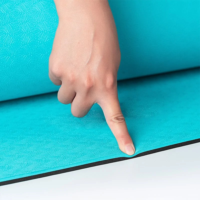 Non-Slip Yoga Mat With Position Line