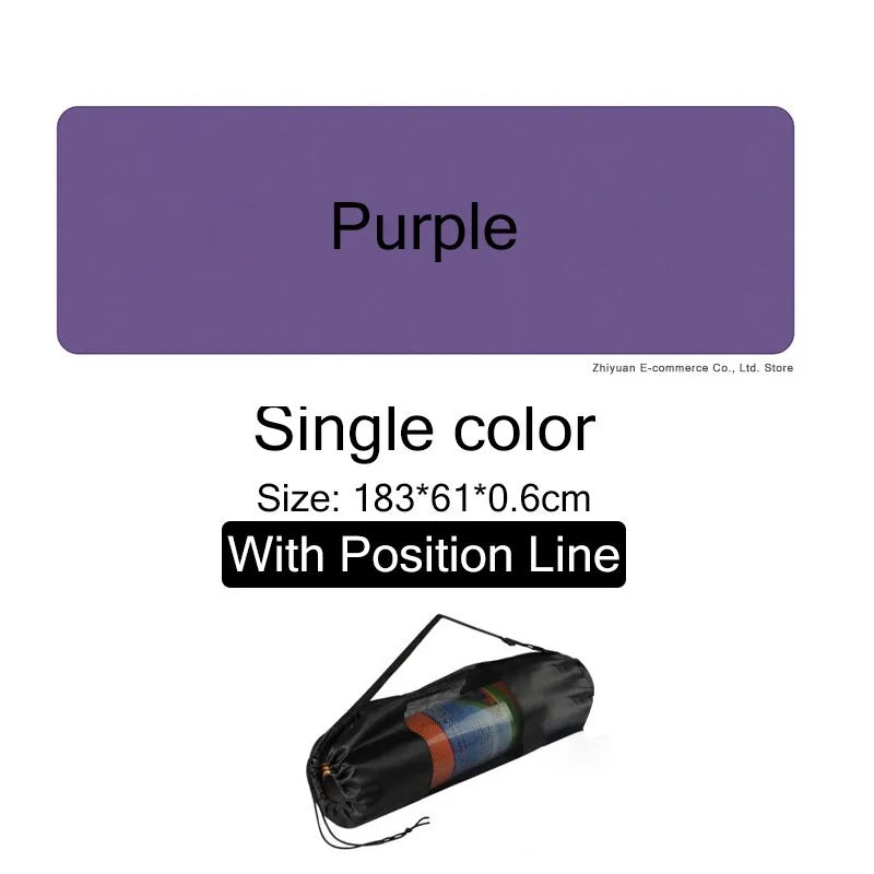 Non-Slip Yoga Mat With Position Line